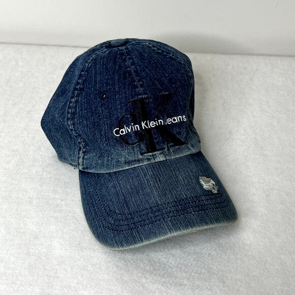 Calvin Klein Jeans Denim Baseball Hat - Picture 1 of 7
